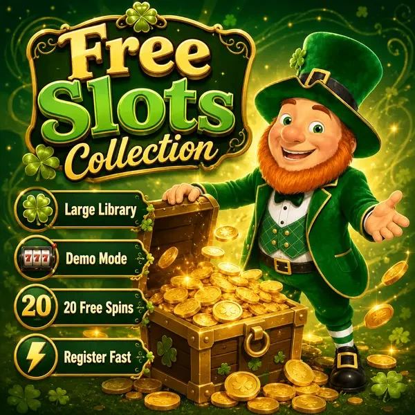 Lucky the leprechaun unveiling free slots treasures at PotsOfLuck Casino collection